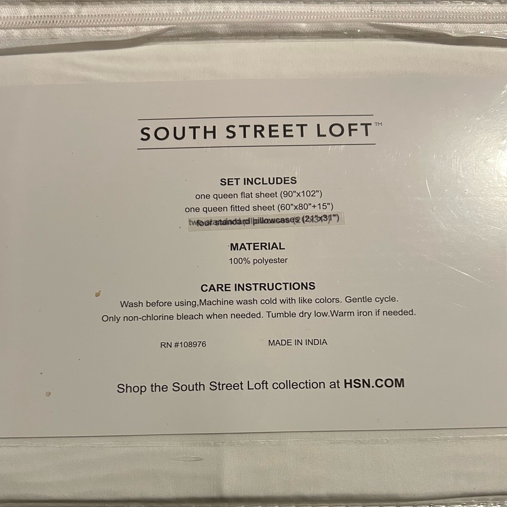 South Street Loft White Sheet Set